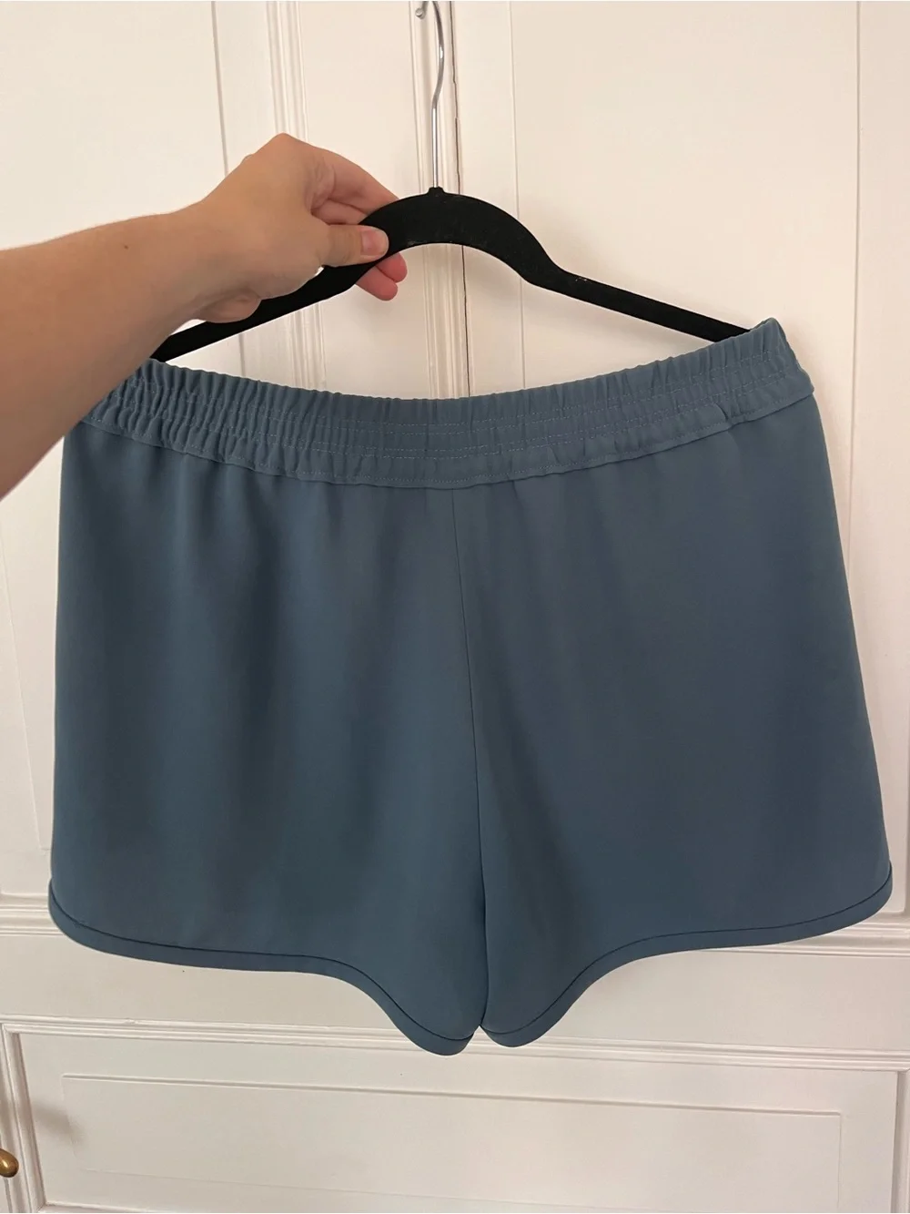 J.Crew Crepe Elastic Waist Shorts Blue High Rise Sporty